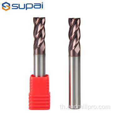 เครื่องมือซีเอ็นซีดอกกัดโซลิดคาร์ไบด์ 4Flutes Square End